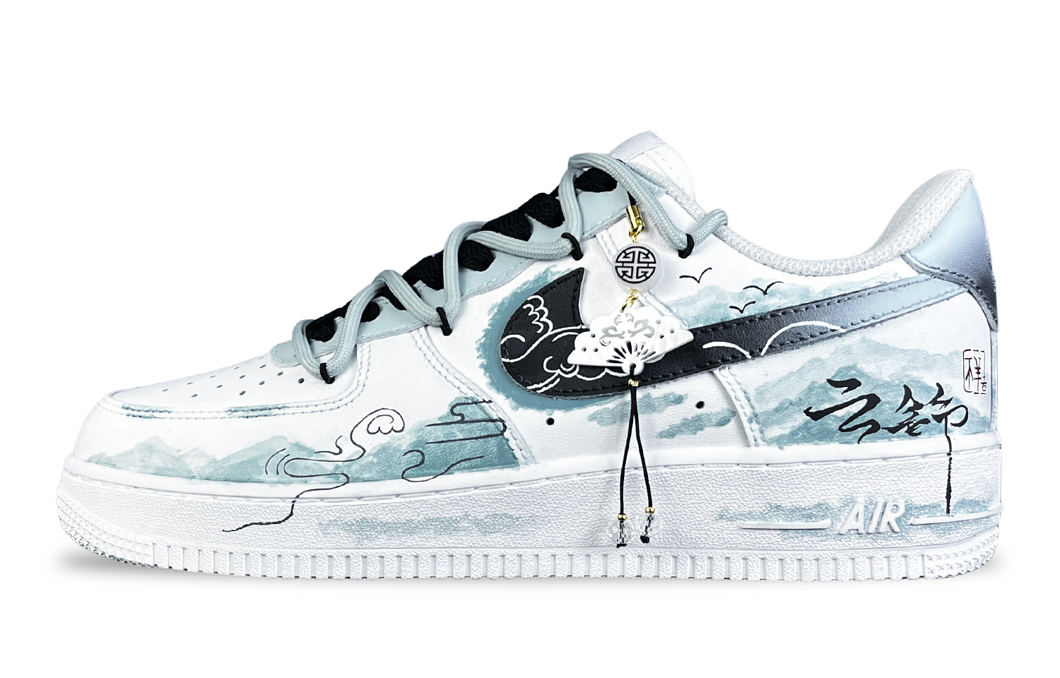 

Nike Кроссовки Air Force 1 Brocade с противоскользящим покрытием, износостойкие, низкие, для скейтбординга, мужские, белые, зеленые