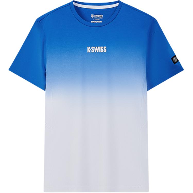 

K·SWISS Футболка KSWISS мужская белая основа бело-голубая комбинация