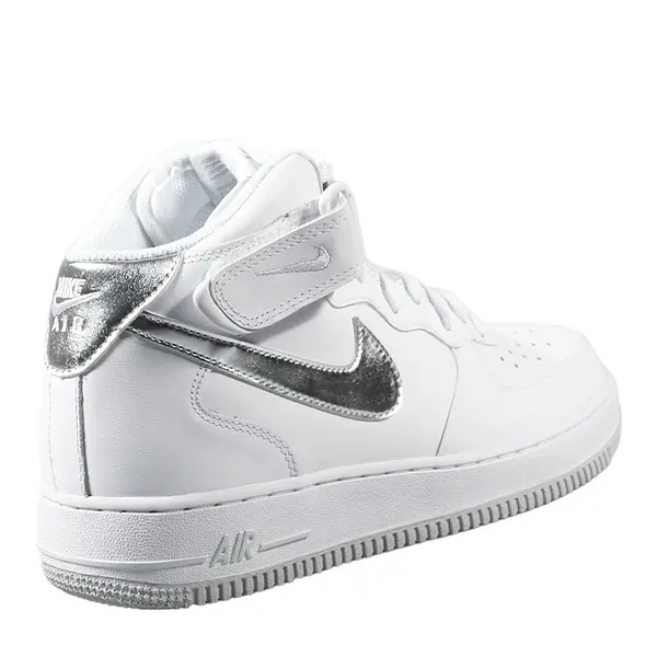 Кроссовки air force 1 mid '07 'white silver' Nike, белый — фото 3