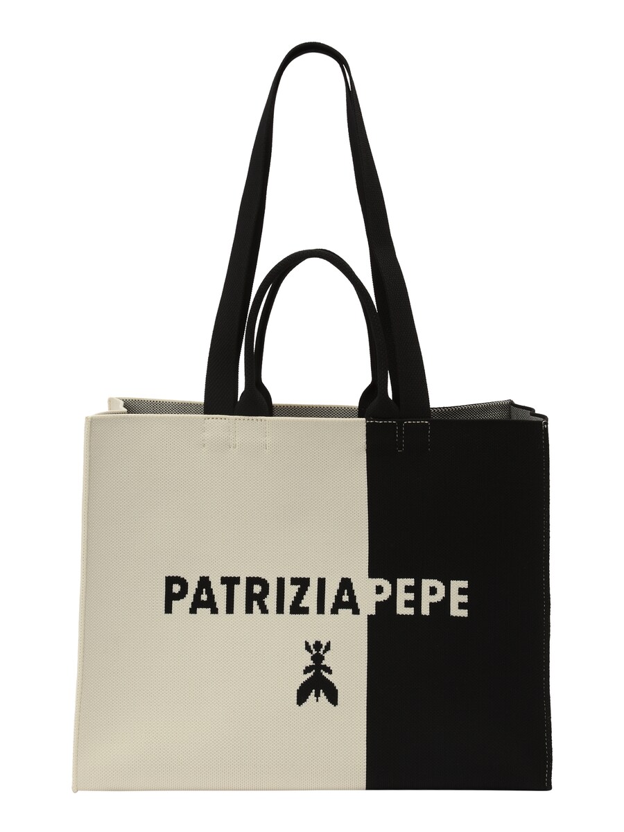 

Сумка-шоппер PATRIZIA PEPE, цвет Black/Off white