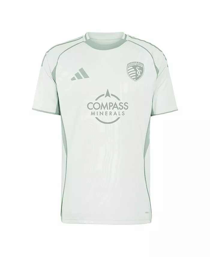 Мужская футболка Sporting Kansas City 2025 One Planet для разминки светло-зеленого цвета adidas — фото 2