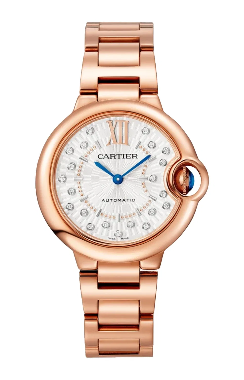BALLON BLEU DE CARTIER 33 ММ, АВТОМАТИЧЕСКИЕ, РОЗОВОЕ ЗОЛОТО - WGBB0054, золотой