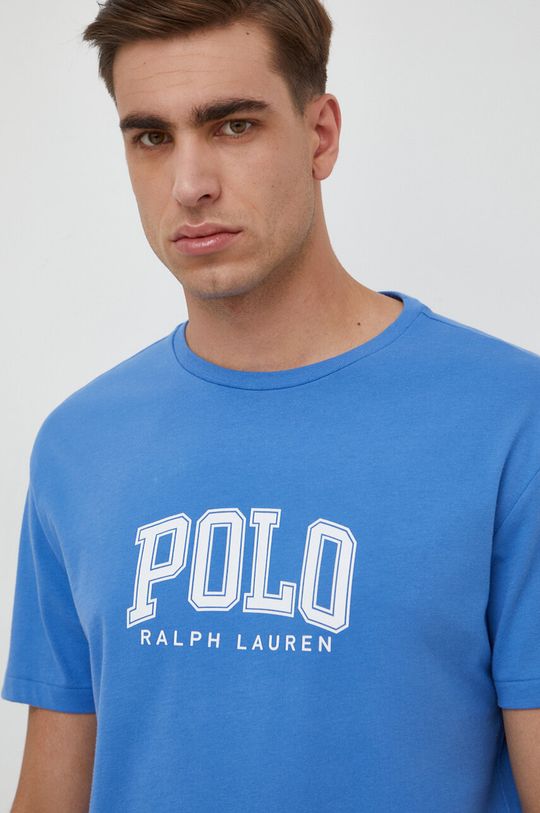 

Хлопковая футболка Polo Ralph Lauren, синий