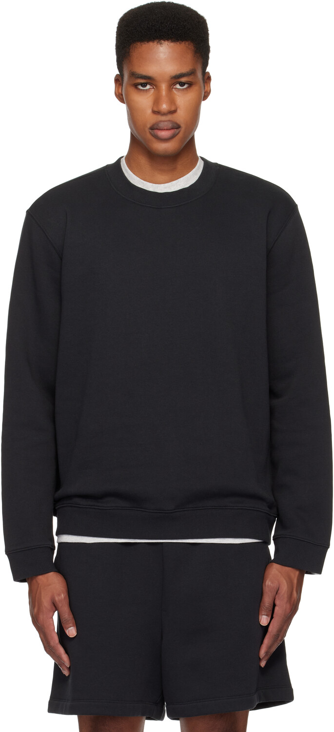 

Толстовка KIM Black Fleece Lounge Classic с круглым вырезом SKIMS