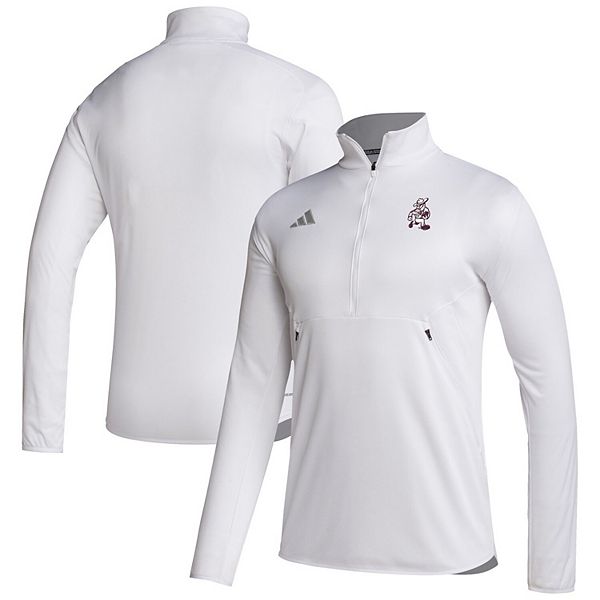 Мужской белый свитер Texas A&M Aggies Ol' Sarge с молнией на четверть Adidas — фото 2