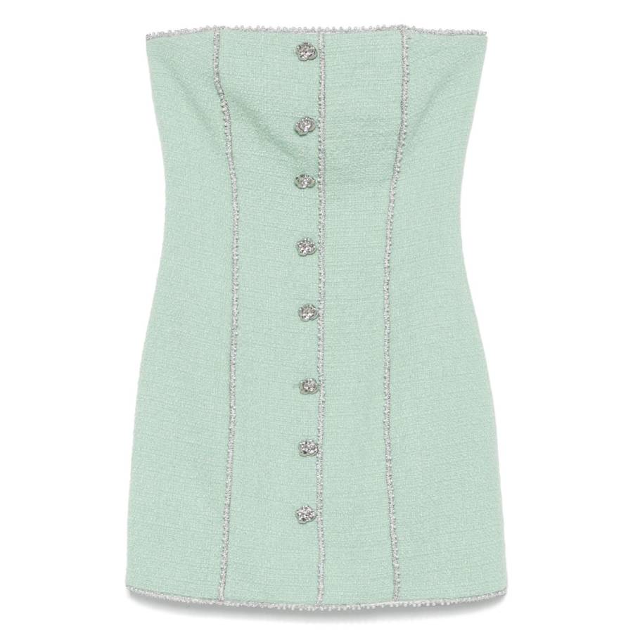 

Мини-платье без бретелей из букле Rotate, spray