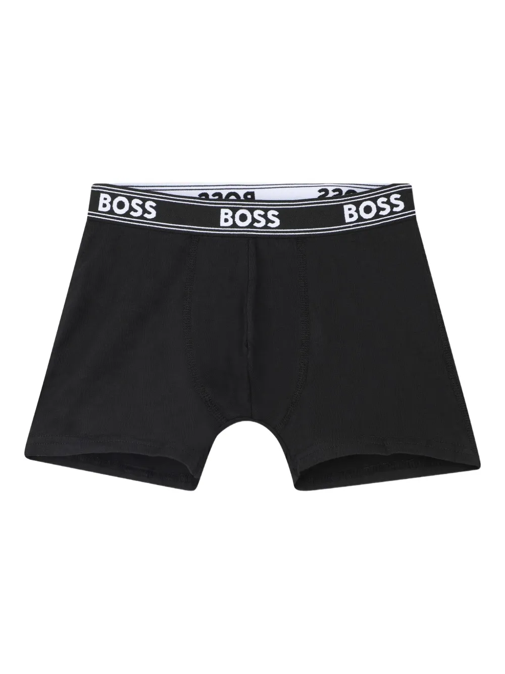 Комплект из трех боксеров с логотипом BOSS Kidswear, черный — фото 3