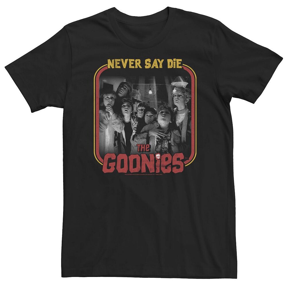 

Футболка с портретом Big & Tall The Goonies Never Say Die Licensed Character, черный