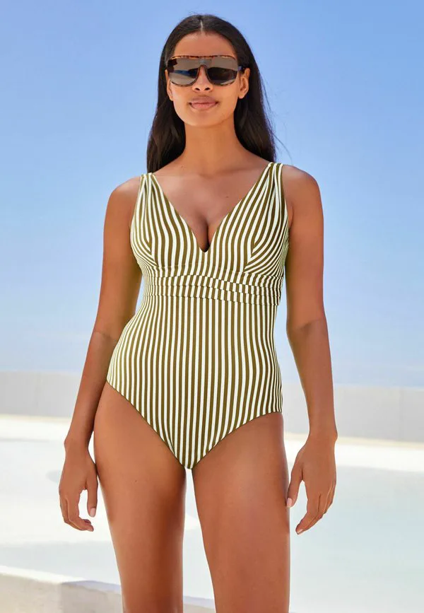 

Купальник для высоких Next, Khaki Green Ecru Stripe, Зеленый, Купальник для высоких Next, Khaki Green Ecru Stripe