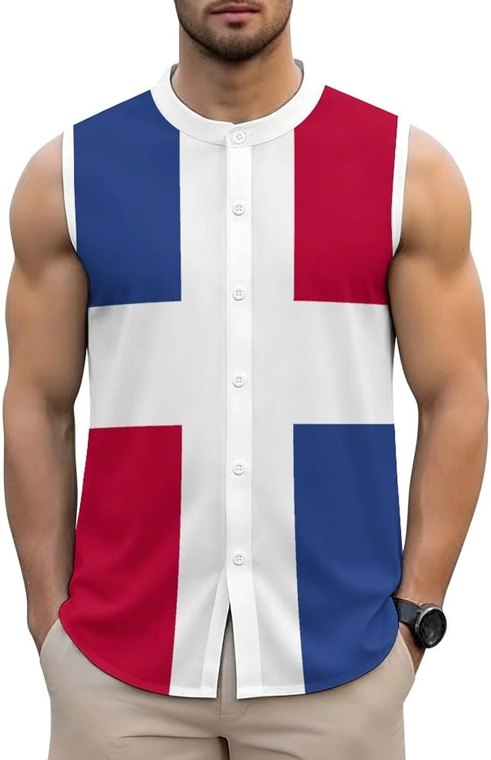 Майка-топ Uganda Flag, Polyester, White