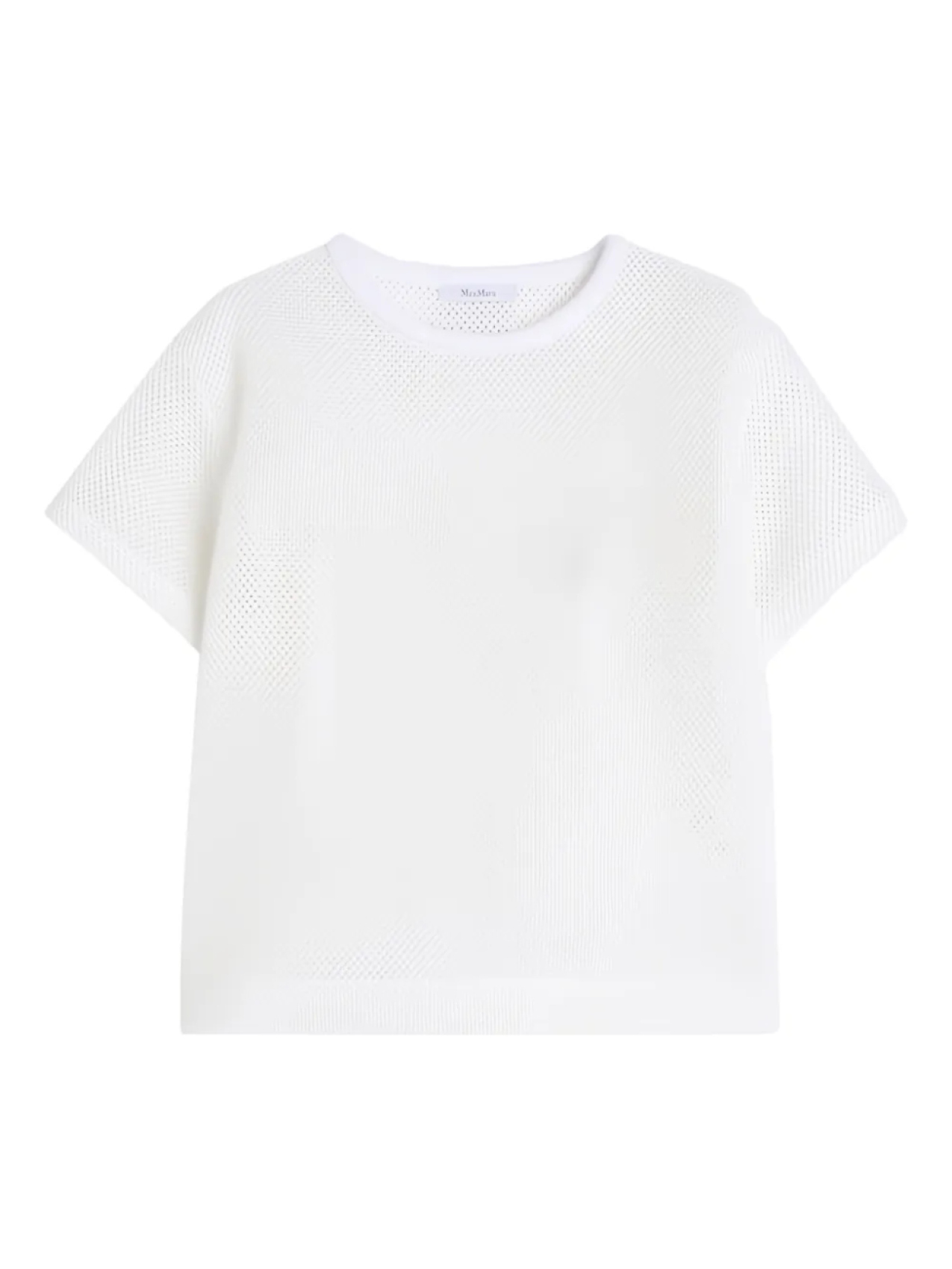 

Топ Max Mara с сеткой и короткими рукавами, белый