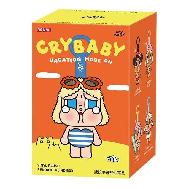 

Мягкая виниловая подвеска Pop Mart CRYBABY из серии Vacation Mode On, запечатанная коробка (1 слепой бокс)