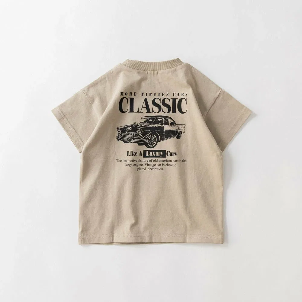 Футболка с коротким рукавом с разнообразными графическими принтами Branshes, 10:BE_Classic Car