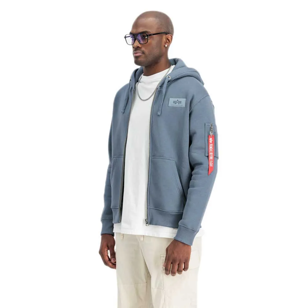 

Худи Alpha Industries Back Print Zip, синий
