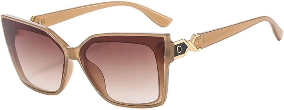 

Солнцезащитные очки для женщин и мужчин в винтажном стиле, оправа для женских очков с защитой от УФ-излучения UV400, оранжевые, один размер LANGSER, Black