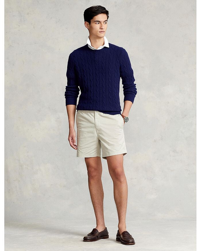 Хлопковые шорты классического кроя 6 дюймов Polo Ralph Lauren Prepster, коричневый/бежевый — фото 4