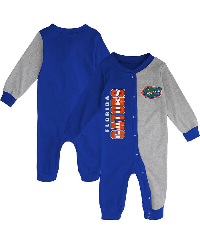 

Двухцветная пижама для новорожденных для мальчиков и девочек Royal, Heather Grey Florida Gators Half-Time Outerstuff, синий