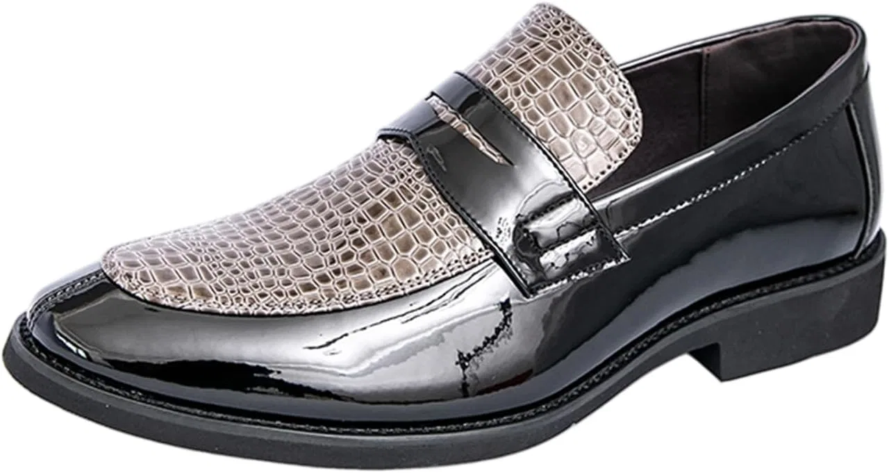Лоферы повседневные Leather Loafers, черно-серый CHUUMEE