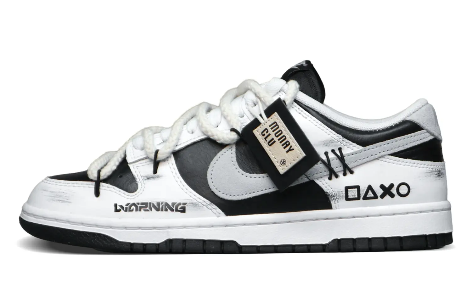 

Nike Антискользящие износостойкие низкие кеды для скейтбординга Dunk мужские черно-белые, цвет White