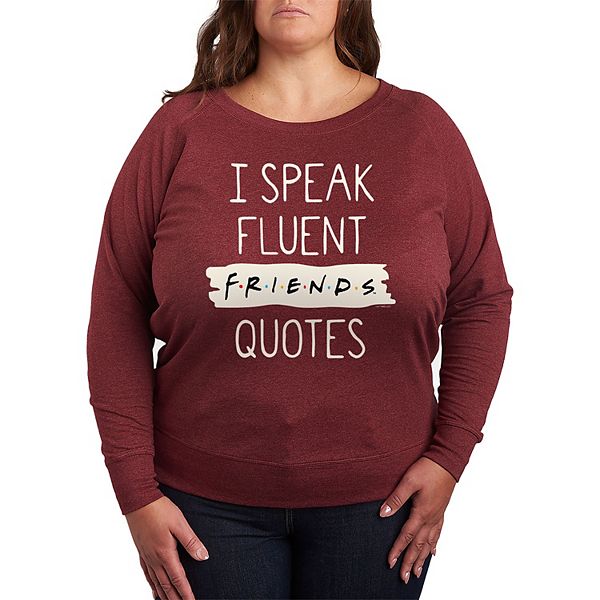 

Футболка с принтом "Plus size friends speak fluent quotes" Licensed Character, Heather Maroon