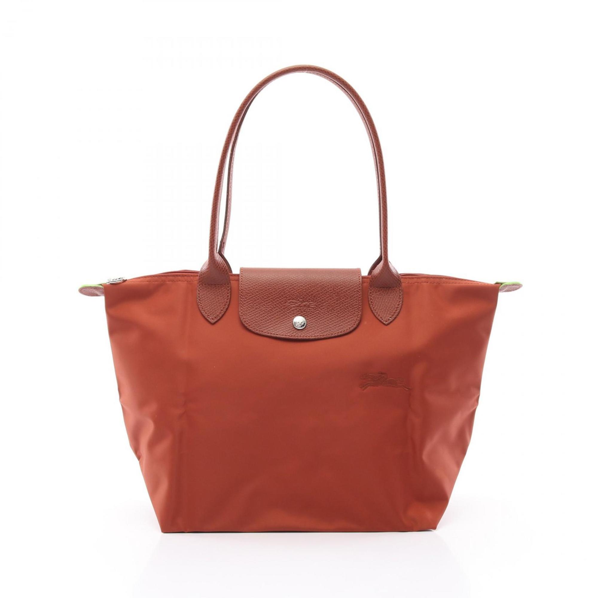 

Longchamp Le Pliage Холщовая кожаная сумка-тоут, коричневый