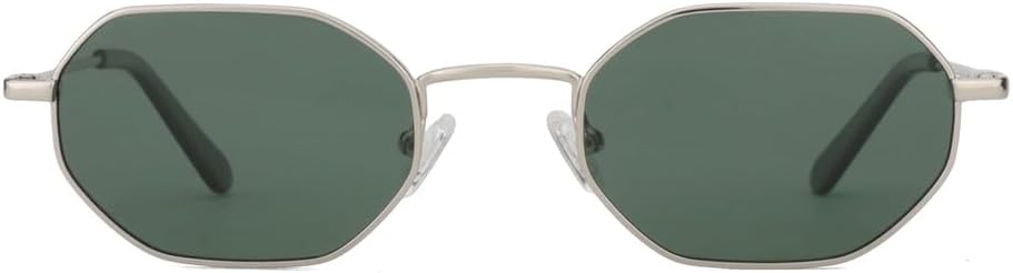 

Ретро-солнцезащитные очки с поляризованным стеклом в форме многоугольника для женщин, металлические, с защитой от УФ-излучения UV400; мужские солнцезащитные очки с защитой от бликов UV400; очки для вождения UJNHGQ, 003 Green Lens