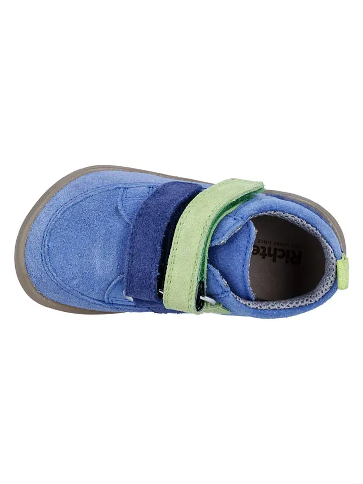 Сникерсы низкие на липучке, кожаные, Richter Shoes, синие — фото 4