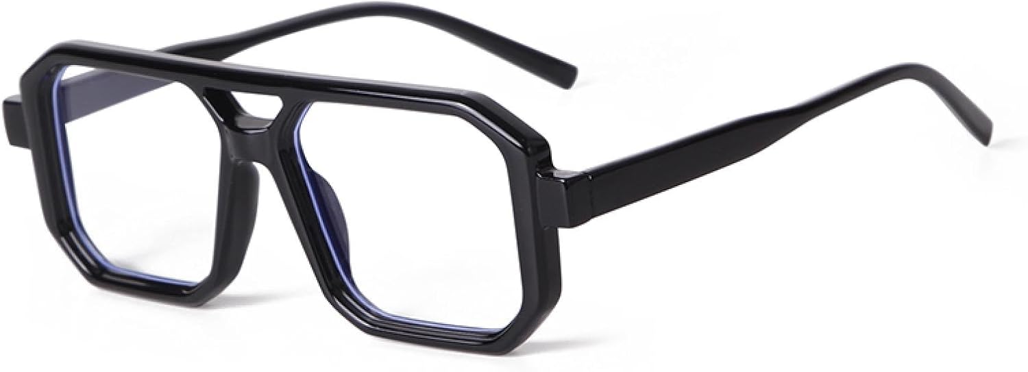 

Винтажные квадратные солнцезащитные очки с двойной перемычкой для женщин и мужчин, черно-желтые, с линзами цвета "конфетный", защита от УФ-излучения UV400, ретро-очки для активного отдыха WNCKSQ, C8