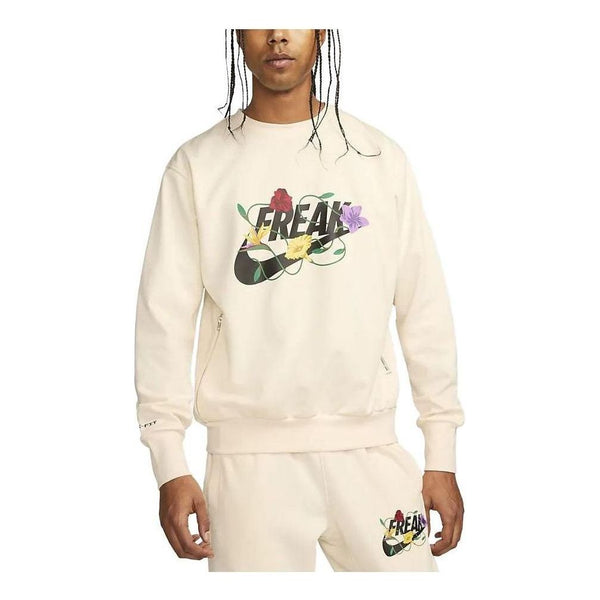 

Толстовка Nike Giannis Graphic Basketball Crew Long Sleeve Sweatshirt 'Beige', бежевый