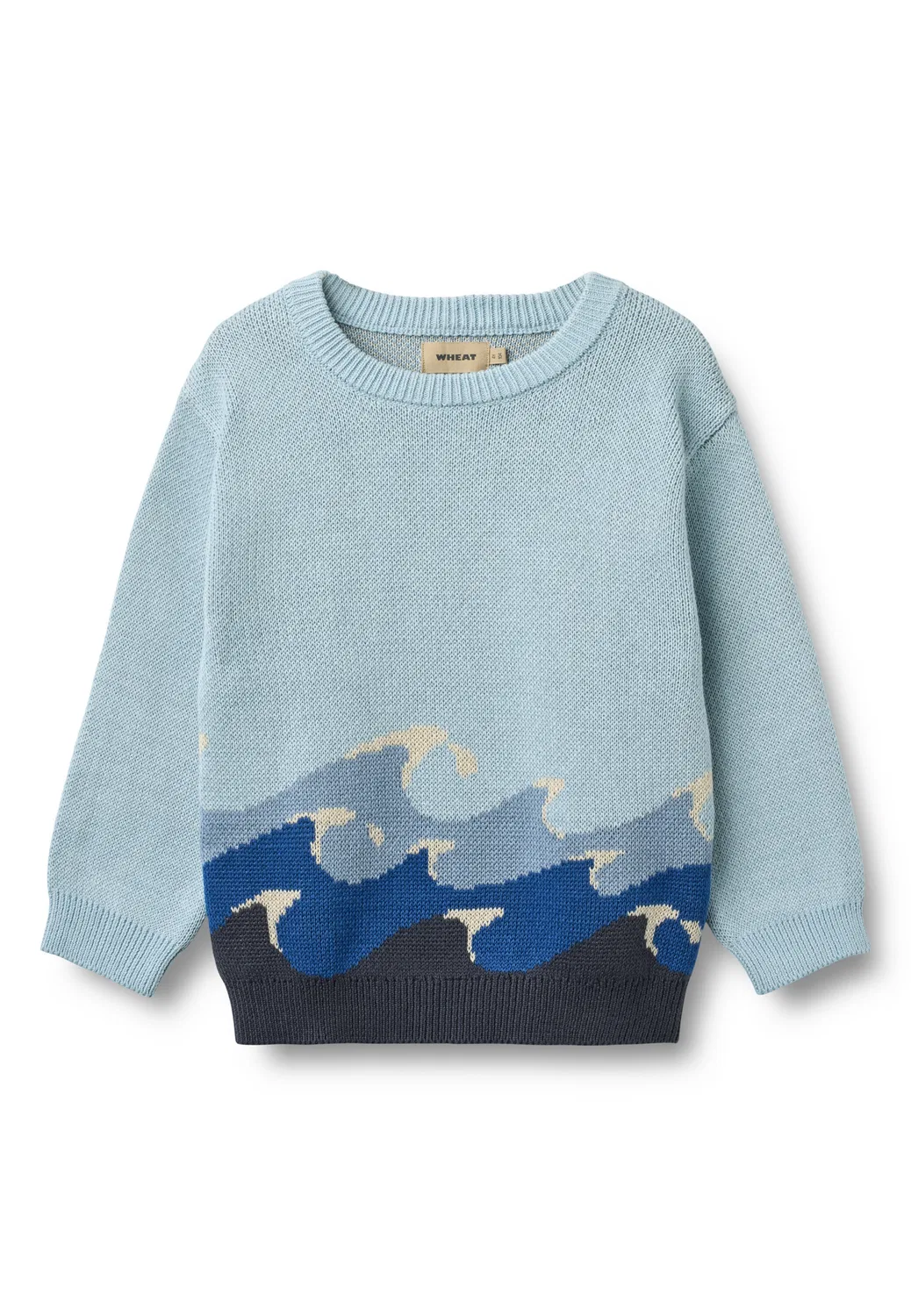 Свитер 'Knud' Wheat, Blue/Marine Blue/Azure/Opal