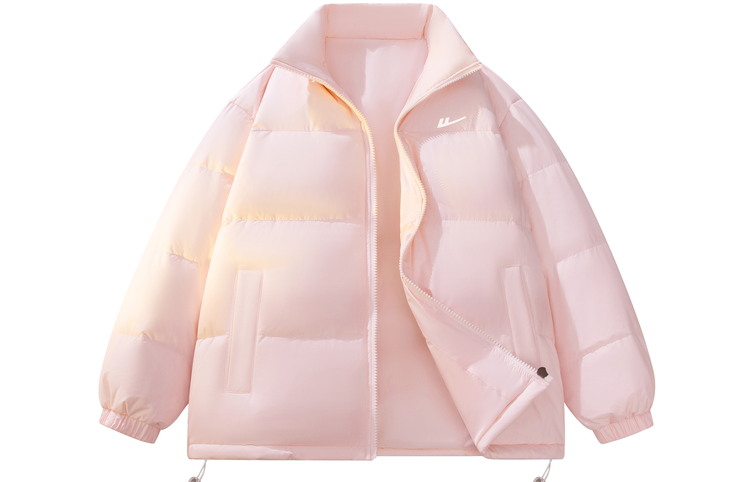 

Пуховик Unisex с воротником стойкой утепленный WARRIOR, розовый[free diy badge]