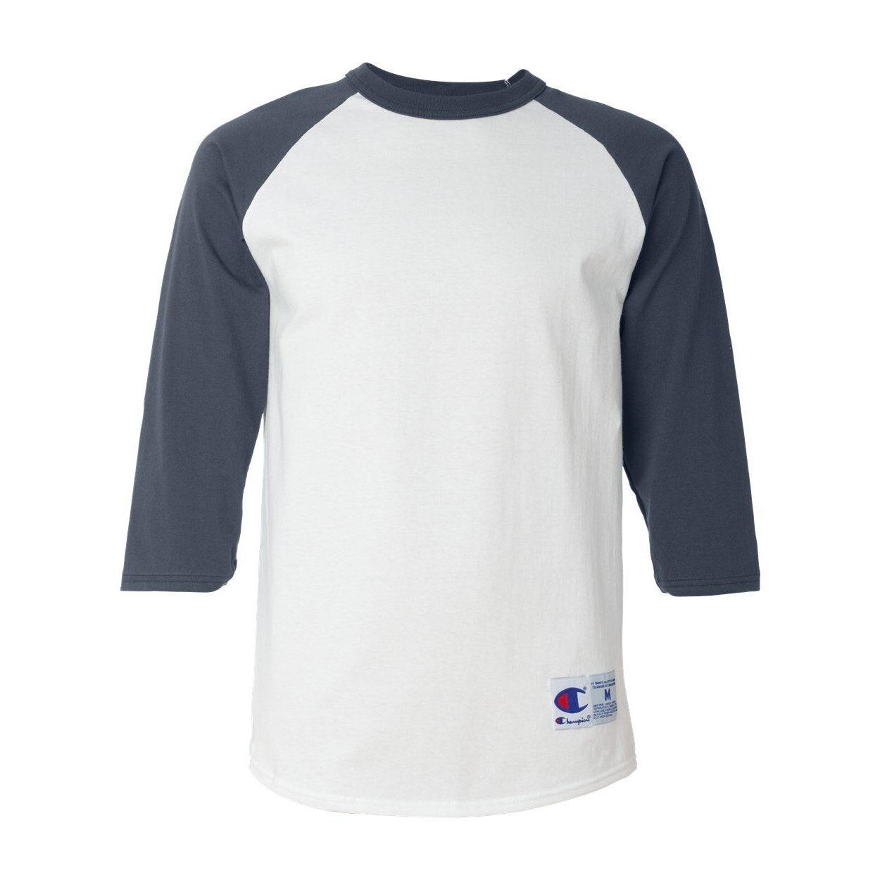 

Бейсбольная футболка Champion с рукавом реглан три четверти, цвет White/ Navy