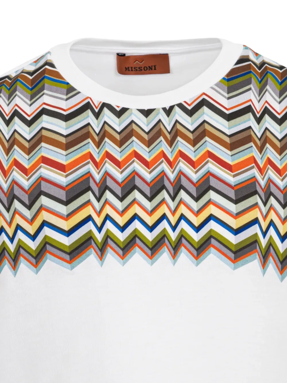 Футболка с узором в елочку Missoni Kids, белый — фото 3