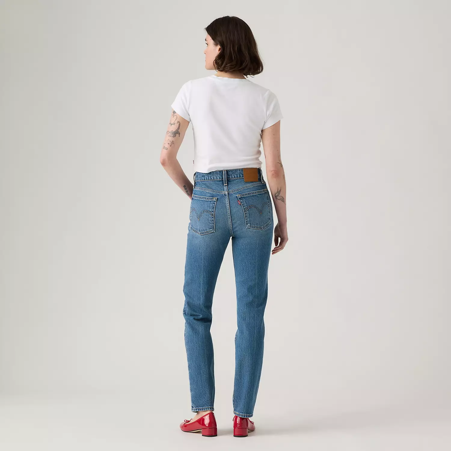Женские джинсы Wedgie Slim Fit Levi's, цвет City Slim - Medium Wash — фото 3