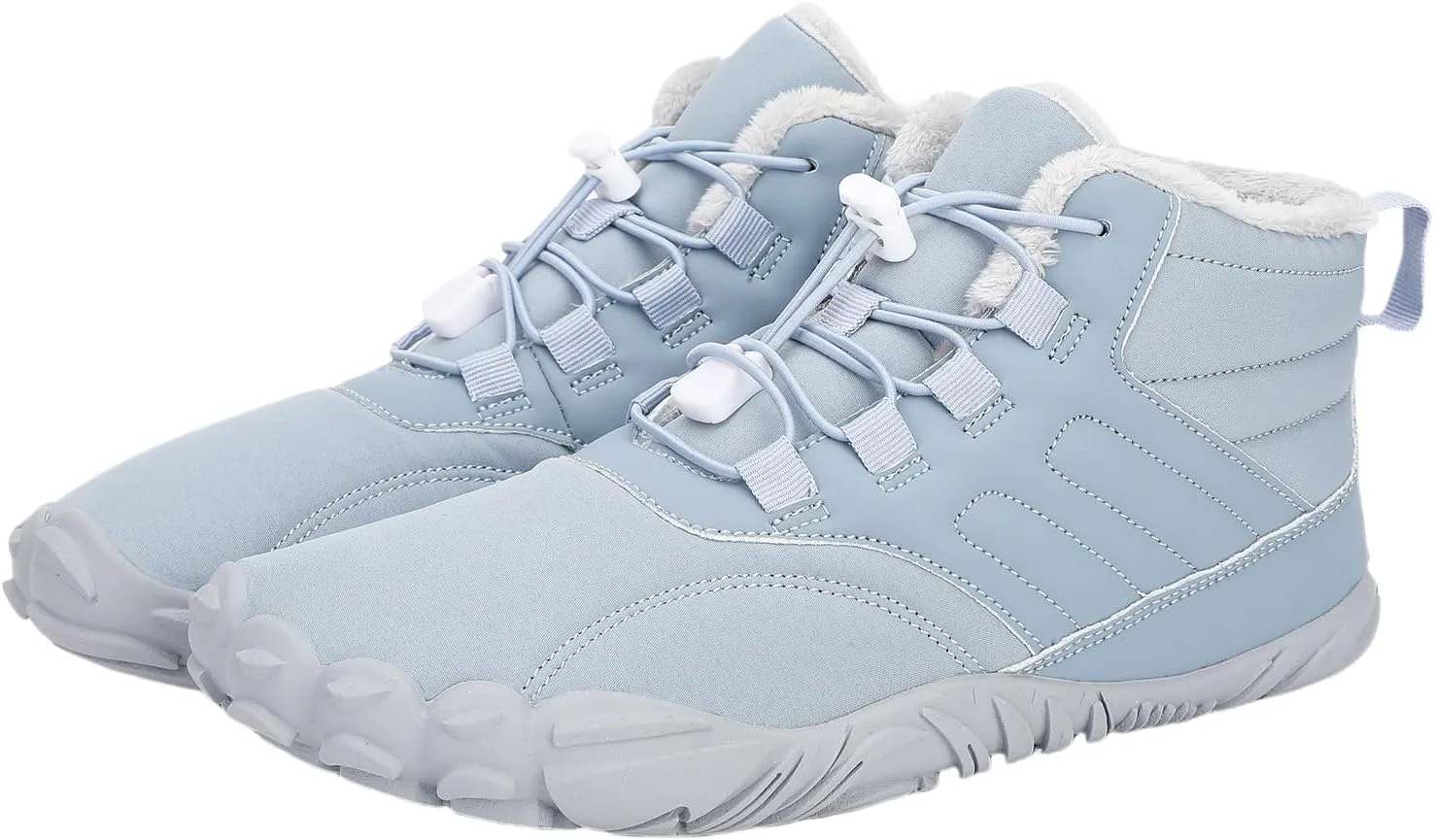 Ботинки зимние утепленные Peakfootwear, с меховой подкладкой, флисовой стелькой и нескользящей подошвой, светло-голубые — фото 4