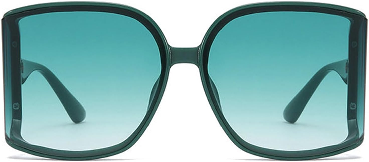 

Willochra Модные большие квадратные солнцезащитные очки «кошачий глаз» для женщин, винтажные розовые градиентные солнцезащитные очки, женские очки в стиле Y2K, защита от ультрафиолета UV400 F27, Green