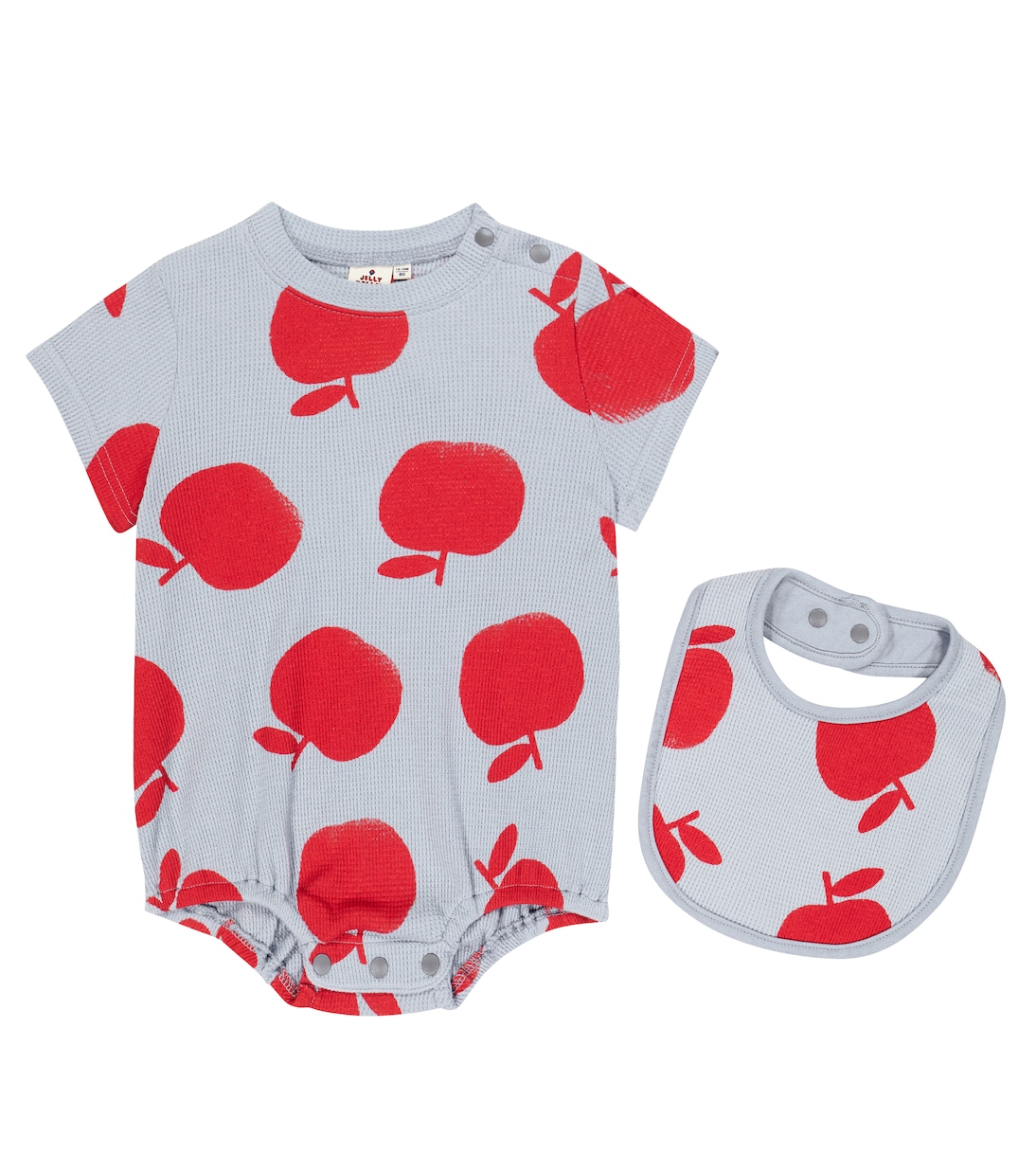 

Комплект из хлопкового боди и нагрудника Baby Pomme Jellymallow, синий