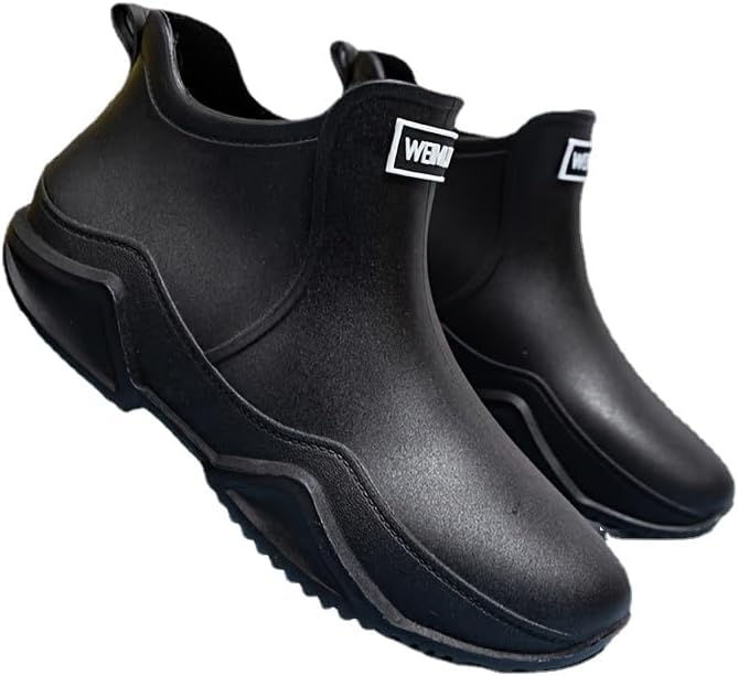 

Модные мужские резиновые сапоги Hhhchpm, противоскользящие, износостойкие, водонепроницаемые ботинки для работы на улице и рыбалки, черный