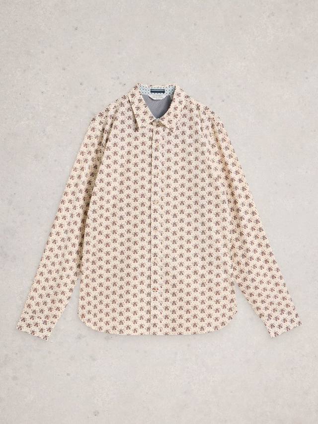 

Salcombe хлопковая блузка с длинными рукавами и воротником в цветочном принте White Stuff