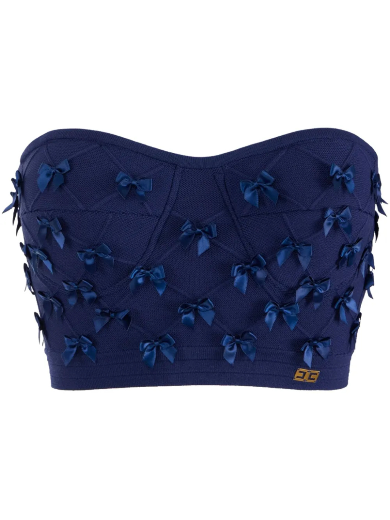 

Топ с бантами Elisabetta Franchi, синий