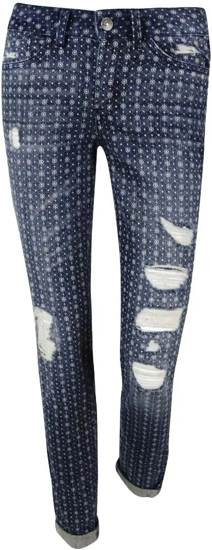 

Rewash Juniors' джинсы с потертостями и принтом в горошек