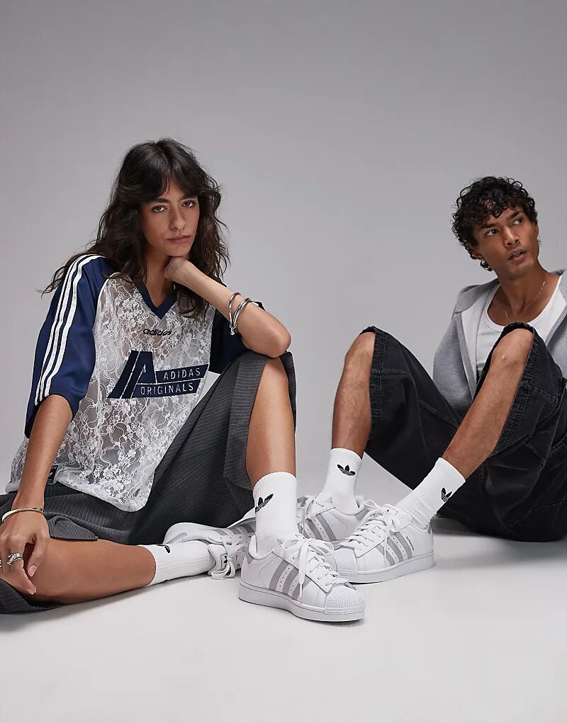 Кроссовки adidas Originals Superstar II белого и серого цветов