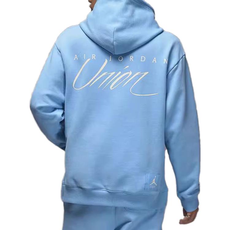 X Union Mj Fleece Hoodie Азиатский размер Jordan, Лазурный — фото 4