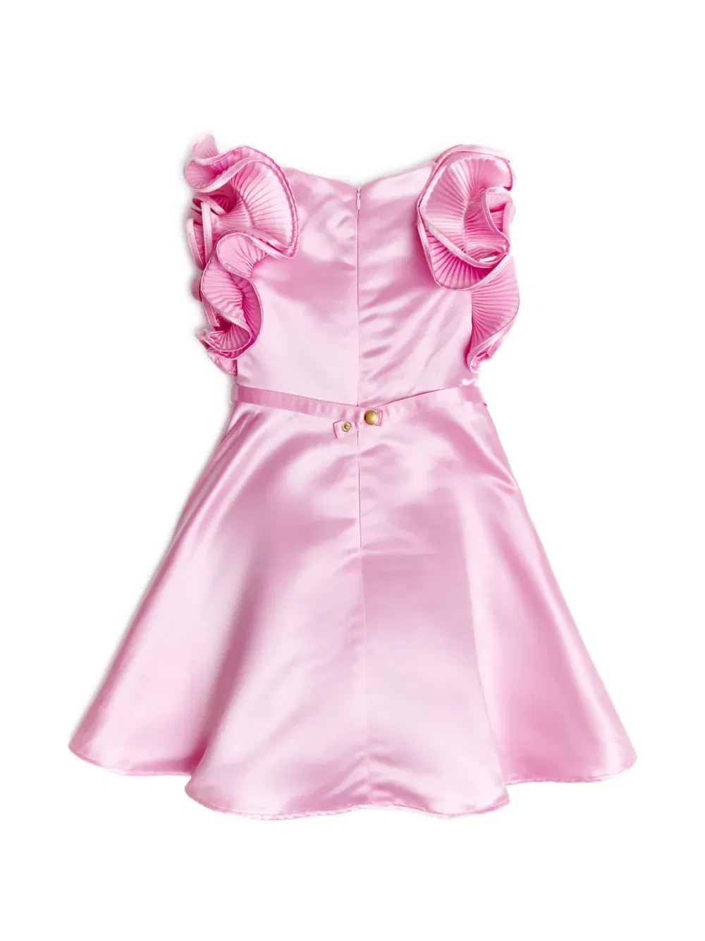 Платье с оборками и поясом Bcbg Kids, розовый — фото 2