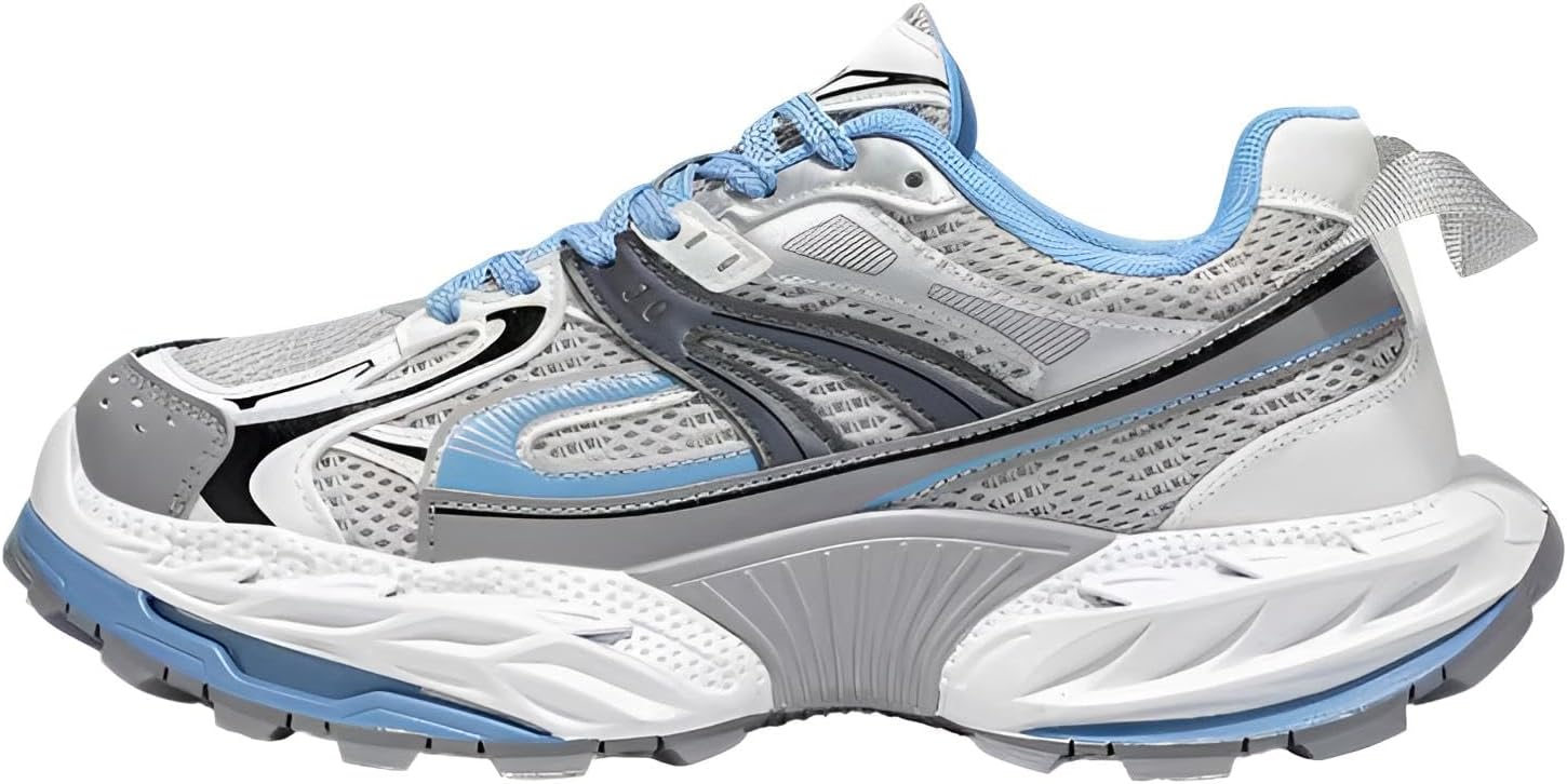 

Кроссовки для бега, тренировочные сетчатые кроссовки, серые с голубым Generic