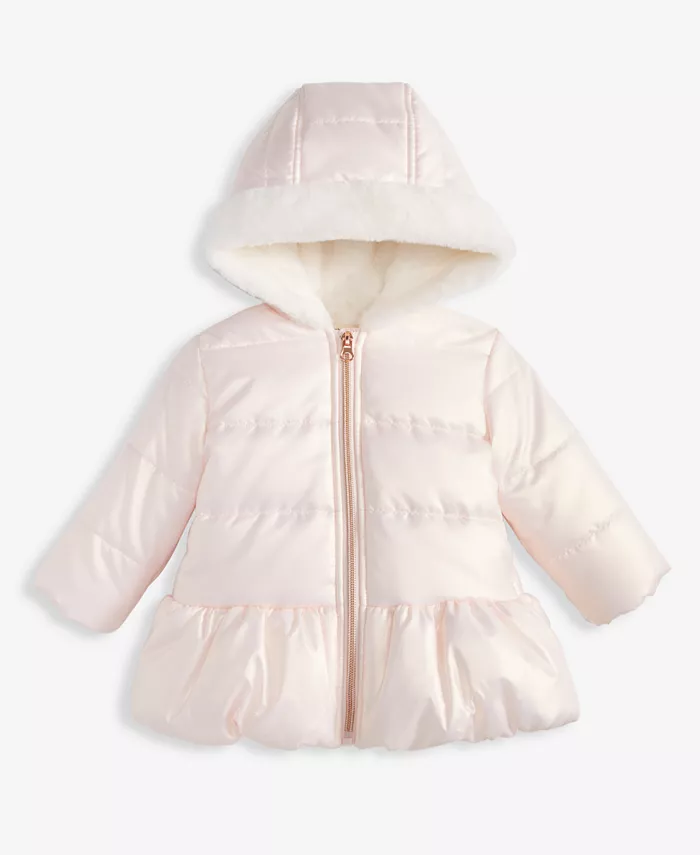 

Детская куртка с капюшоном и переливающимся эффектом для девочек First Impressions, розовый