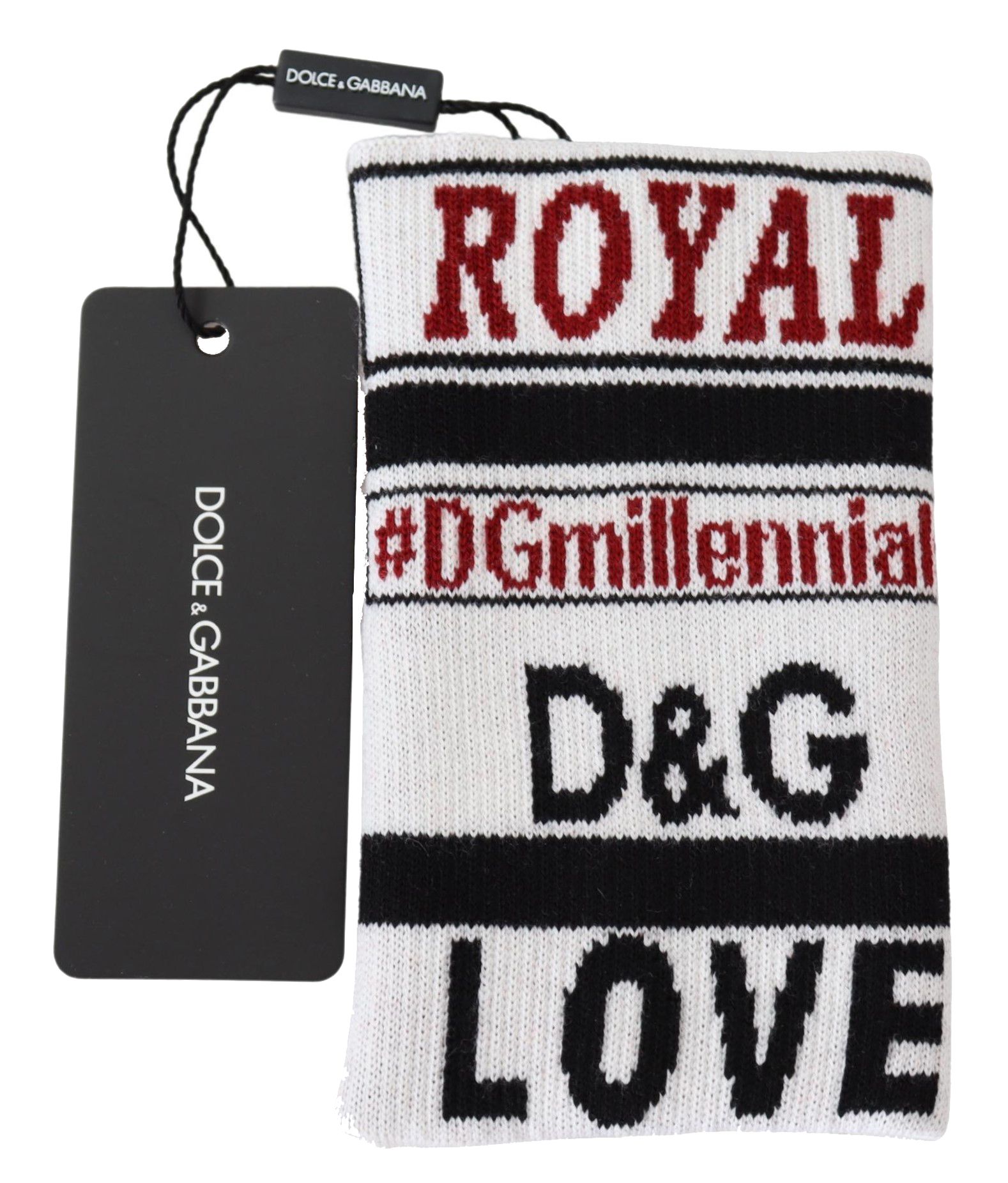 Разноцветный шерстяной трикотажный браслет-напульсник D&amp;G Love Dolce & Gabbana, мультиколор — фото 2
