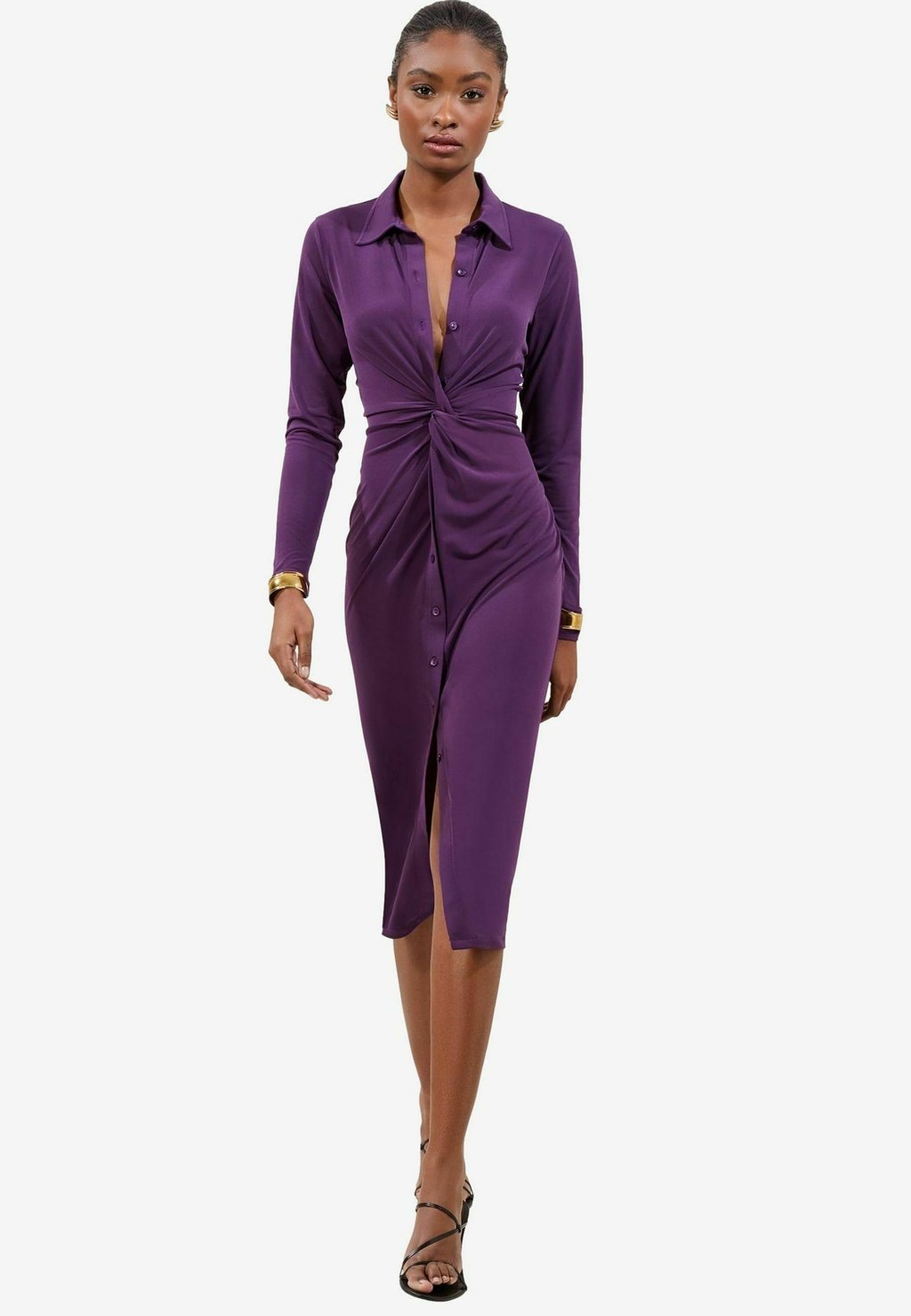 

Платье из джерси KNOT - Shirt dress Lipsy, фиолетовый