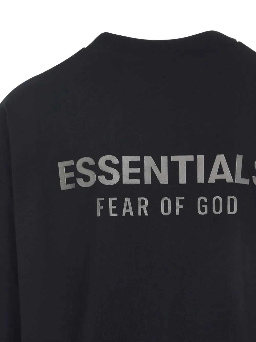 Лонгслив с логотипом на пластине Fear Of God Essentials, черный — фото 3