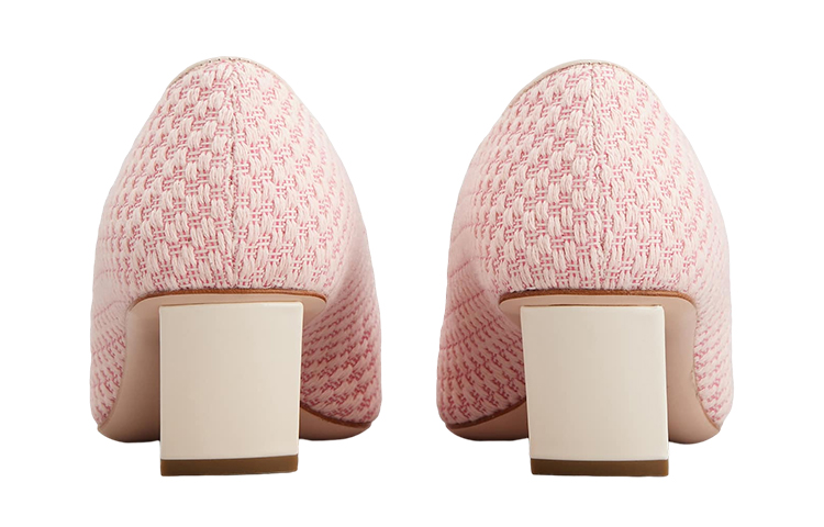 Женские розовые туфли Roger Vivier на массивном каблуке — фото 3